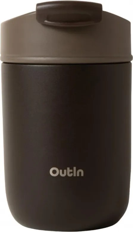 Термочаша Outin Travel Tumbler, 350 мл, Топло 6ч, Студено 12ч, Неръждаема стомана 316L, Двойни стени, Вакуумна изолация, Тера кафяв