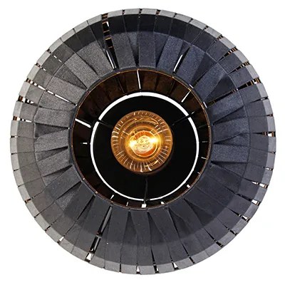 Модерна таванна лампа черна 26 см - Zoë