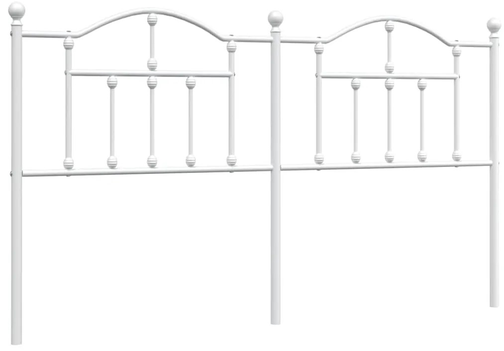 353523 vidaXL Метална табла за глава, бяла, 160 см