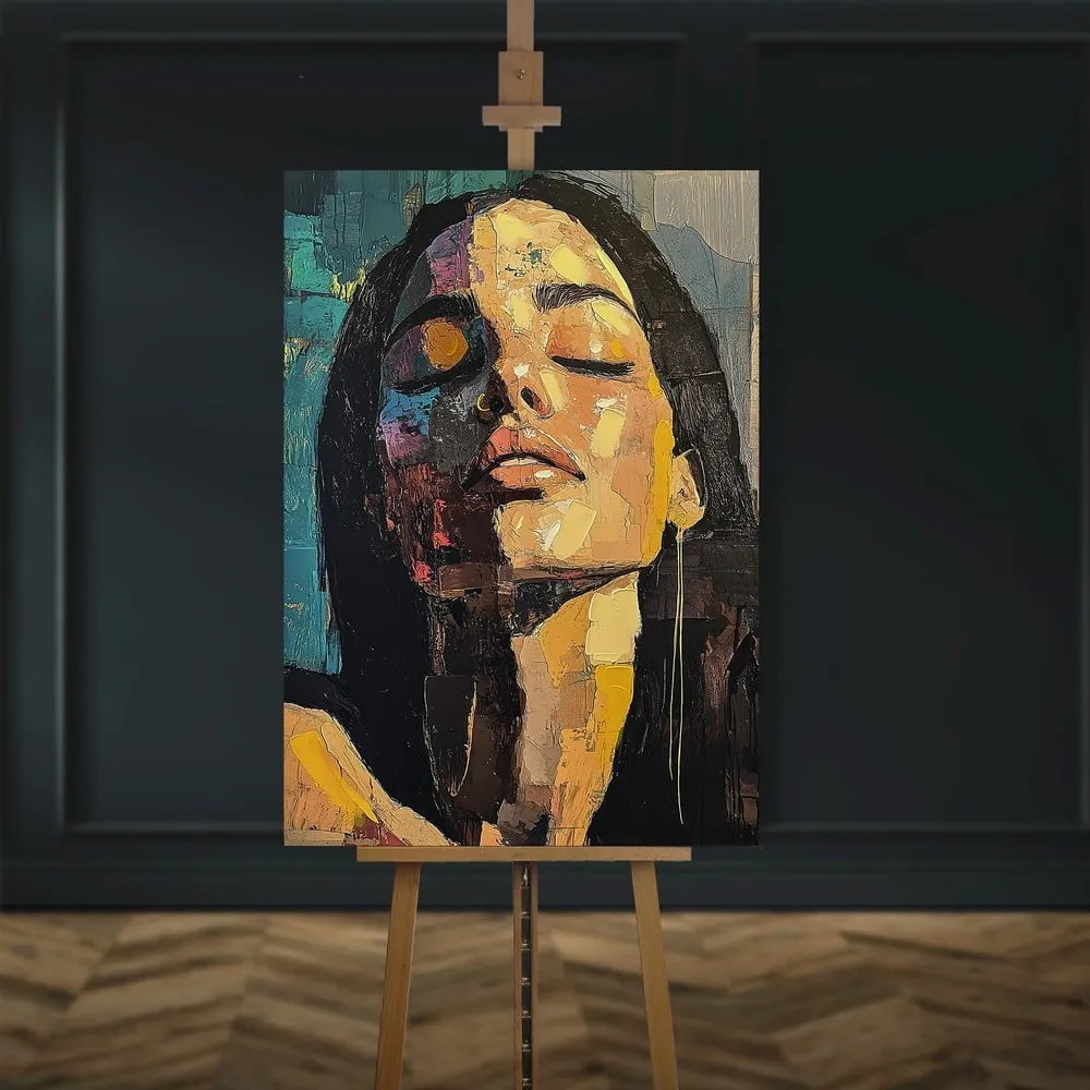 Картина с ръчно изрисувани елементи 70x100 cm Vivian – Styler