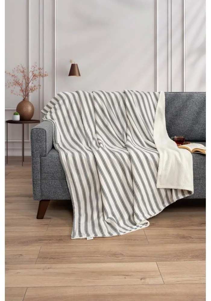 Бяло-антрацитно одеяло 150x190 cm Soren Wellsoft – Mijolnir