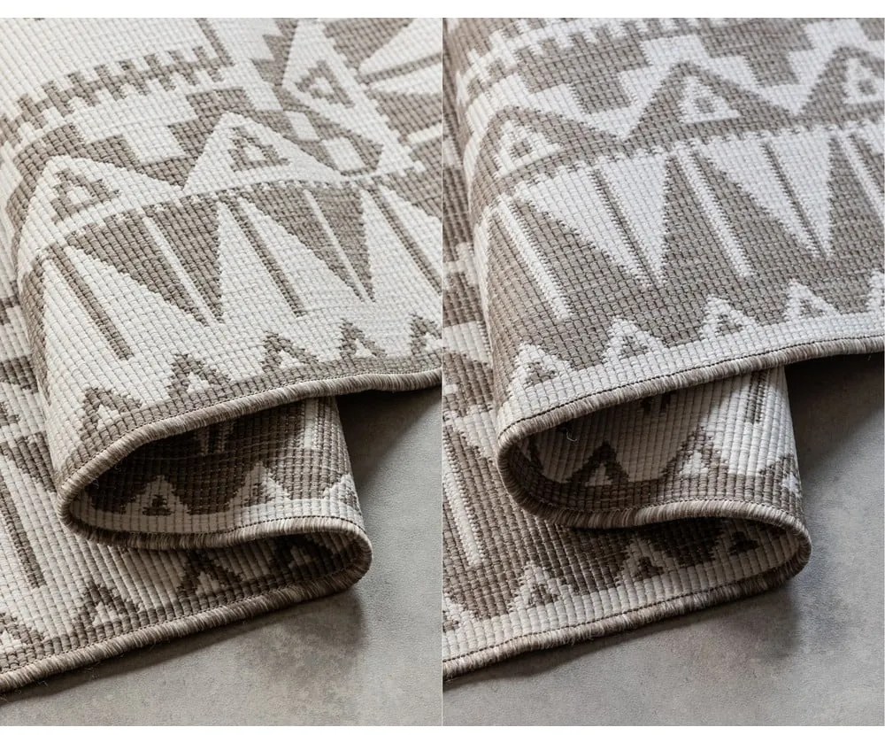 Кафяво-кремав външен килим 160x230 cm Gemini – Elle Decoration