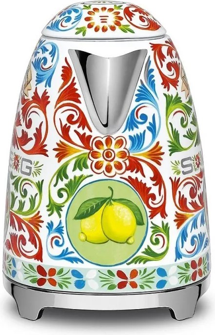 Електрическа кана SMEG Dolce & Gabbana KLF03DGEU, 2400 W, 1.7 л, 360° основа, Гланцово покритие, Многоцветен