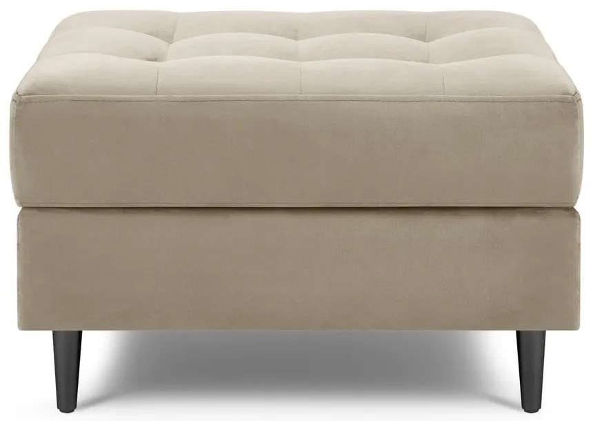 Бежово кадифено столче за крака Santo - Milo Casa