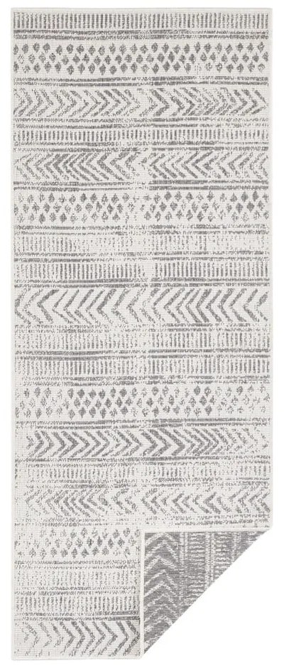 Сив и кремав килим за открито , 80 x 250 cm Biri - NORTHRUGS