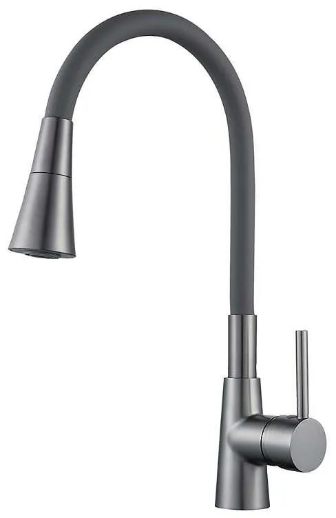 Смесител за кухня HAVANA ICF 7108223 GG, месингов, сив, 23.6x12.6см