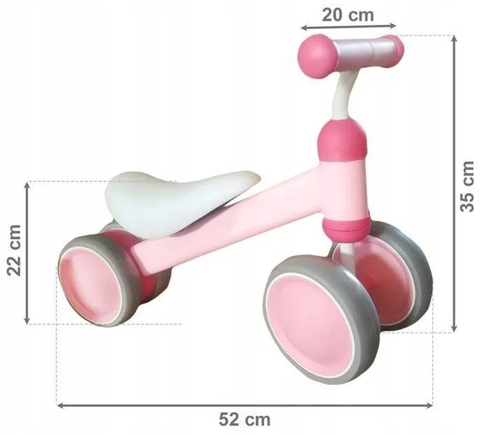 Детски велосипед в розово ECOTOYS