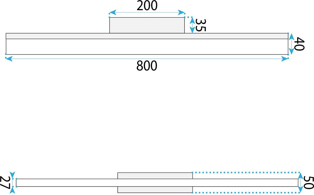 Аплик LED 80CM APP1847-1W CHROM
