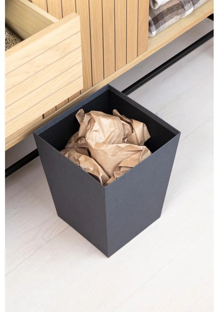 Черно кошче за боклук Sofia Canvas Paper Laminate – Bigso