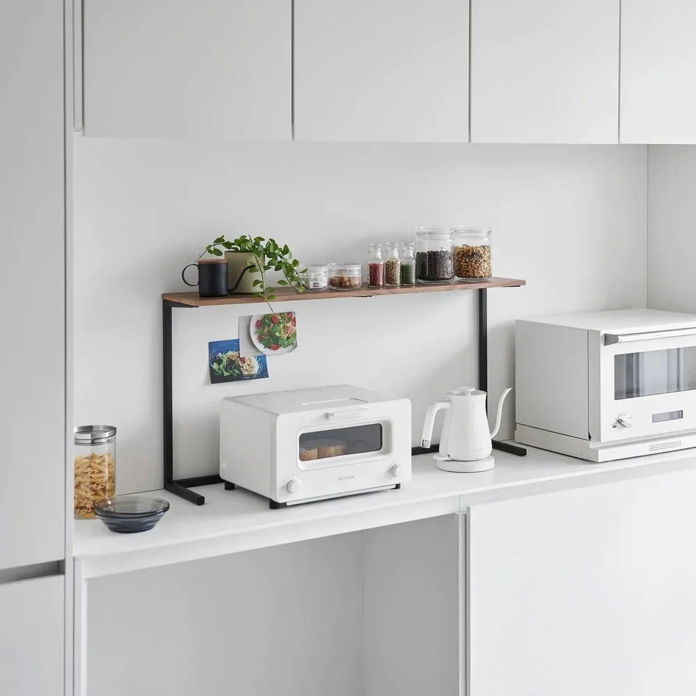 Бял/в естествен цвят дървен допълнителен рафт 28,5x8,5 cm Tower – YAMAZAKI