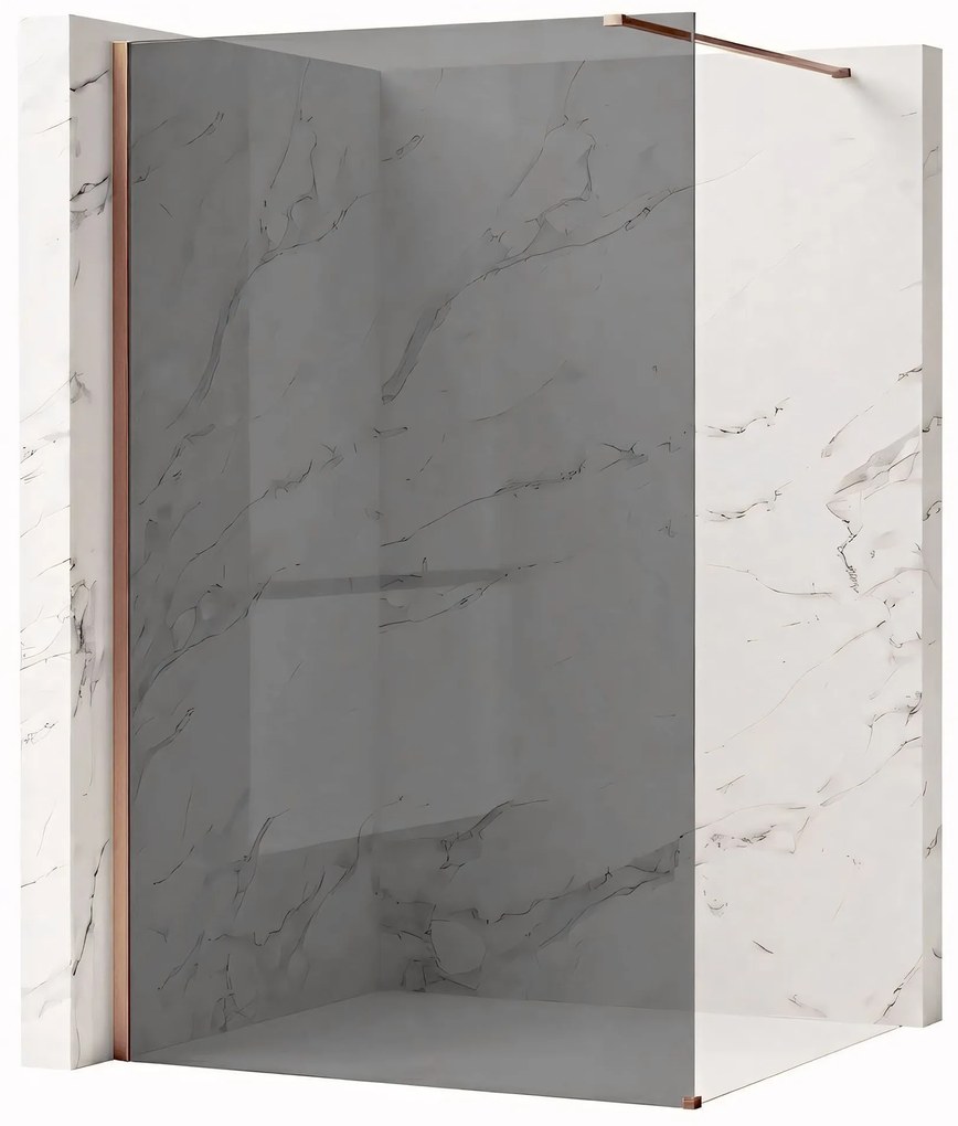 Параван за душ Rea Flexi Grey / Brush Copper 140