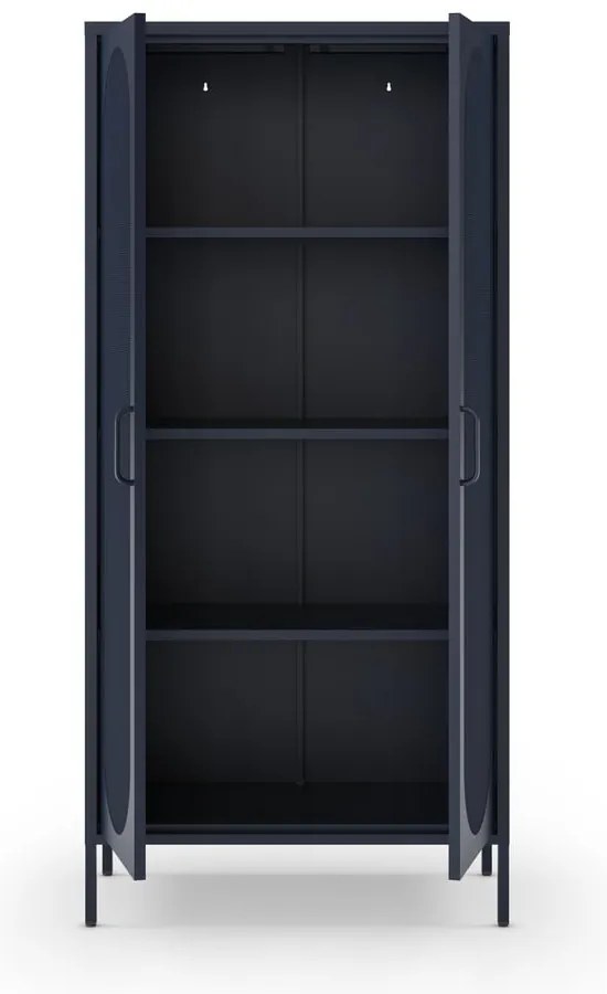 Тъмносиньо метално шкафче 80x170x40 cm Diora – Marckeric
