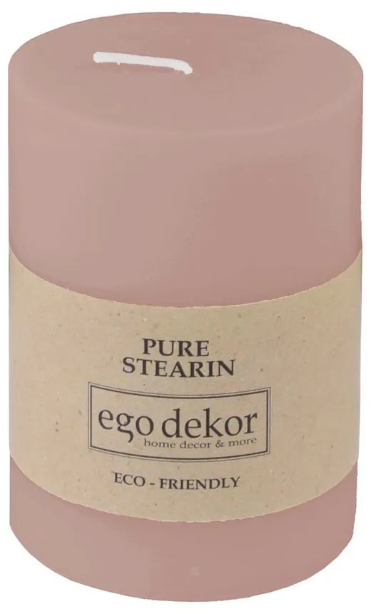 Прахово розова свещ Friendly, време на горене 37 ч. Eco - Eco candles by Ego dekor