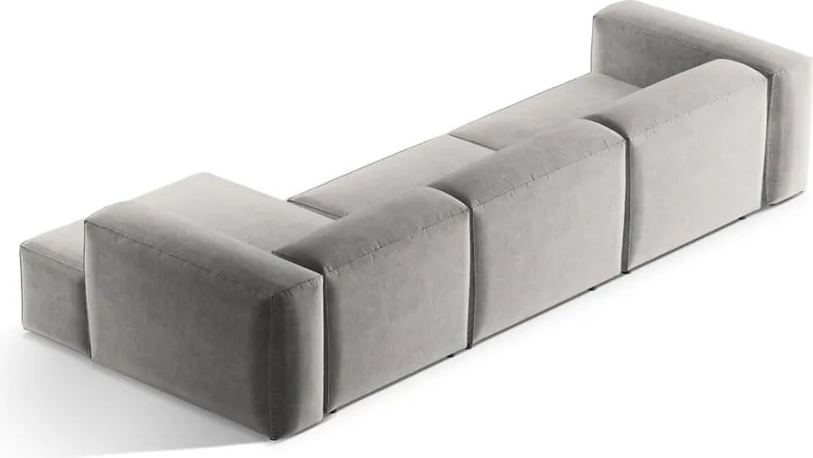 Светлосив ъглов диван (десен ъгъл) Bergamo – Cosmopolitan Design