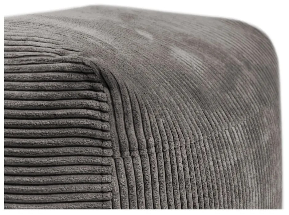 Пуф от рипсено кадифе в цвят горчица Plus 70 Lounge – SLOWDOWN