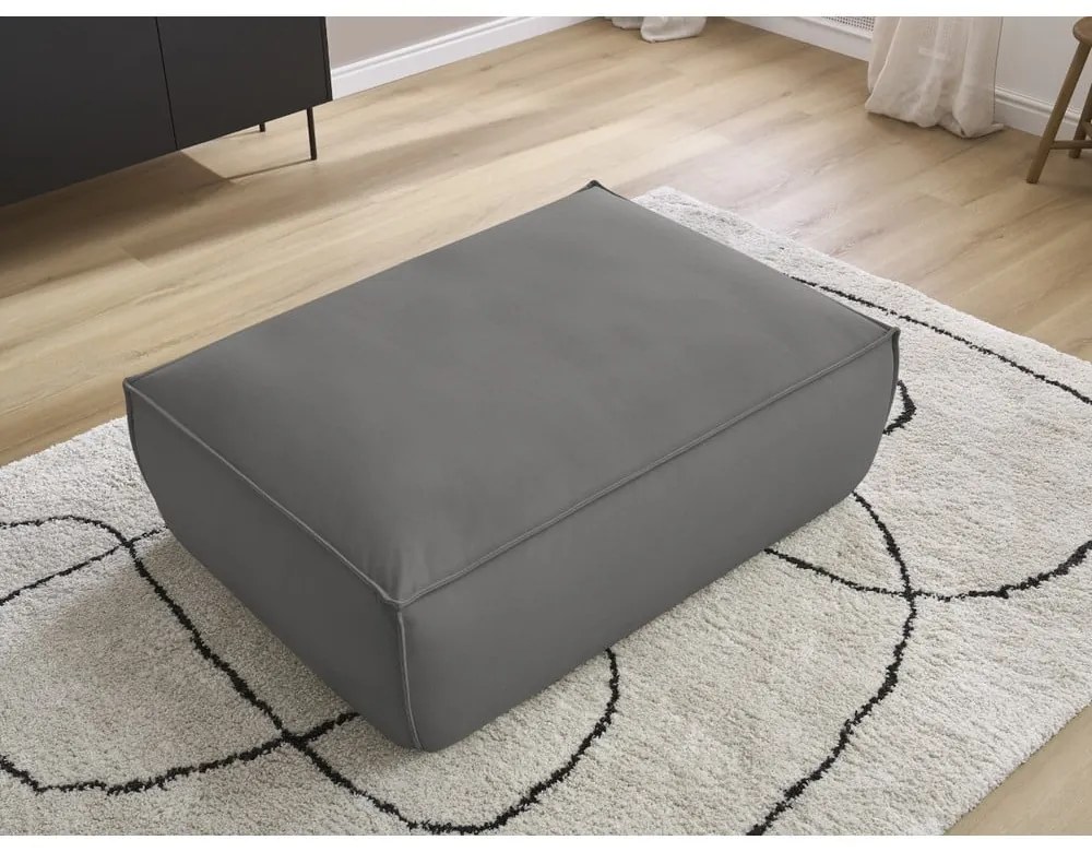 Сива табуретка от изкуствена кожа Boheme – Bobochic Paris