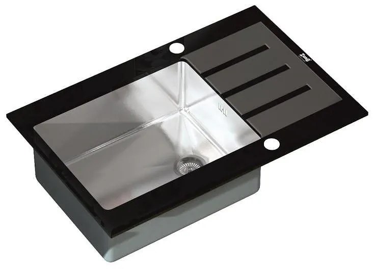 Кухненска мивка ICK 7851, неръждаема стомана, лява, със сифон, 78x51см