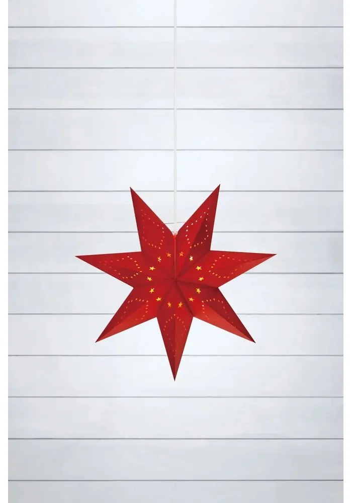 Червена висяща коледна светлинна украса Saturnus – Markslöjd