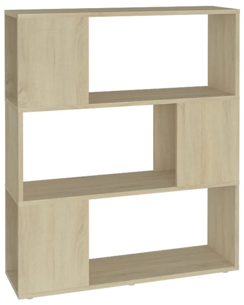 809128 vidaXL Библиотека, дъб сонома, 80x24x94 см, инженерно дърво