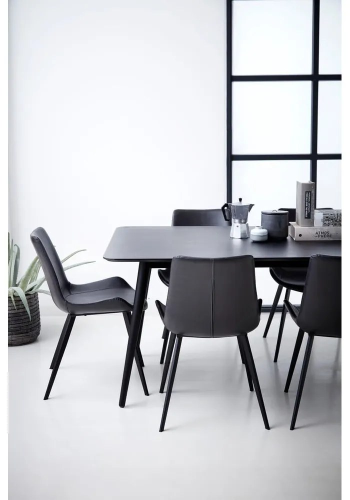Черен трапезен стол от изкуствена кожа DAN-FORM Дания Hype - DAN-FORM Denmark
