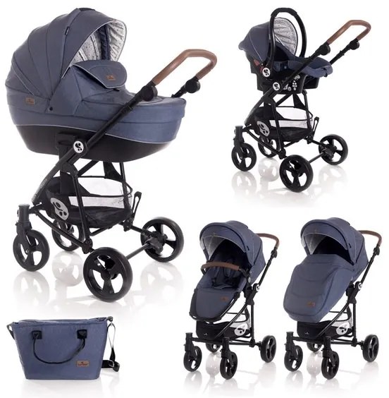 Комбинирана бебешка количка CRYSTA 3в1 LORELLI - Blue