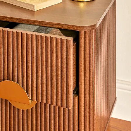 Нощно шкафче atmosphera Wany, 2 чекмеджета, MDF, Орех, 45x40x50 cm