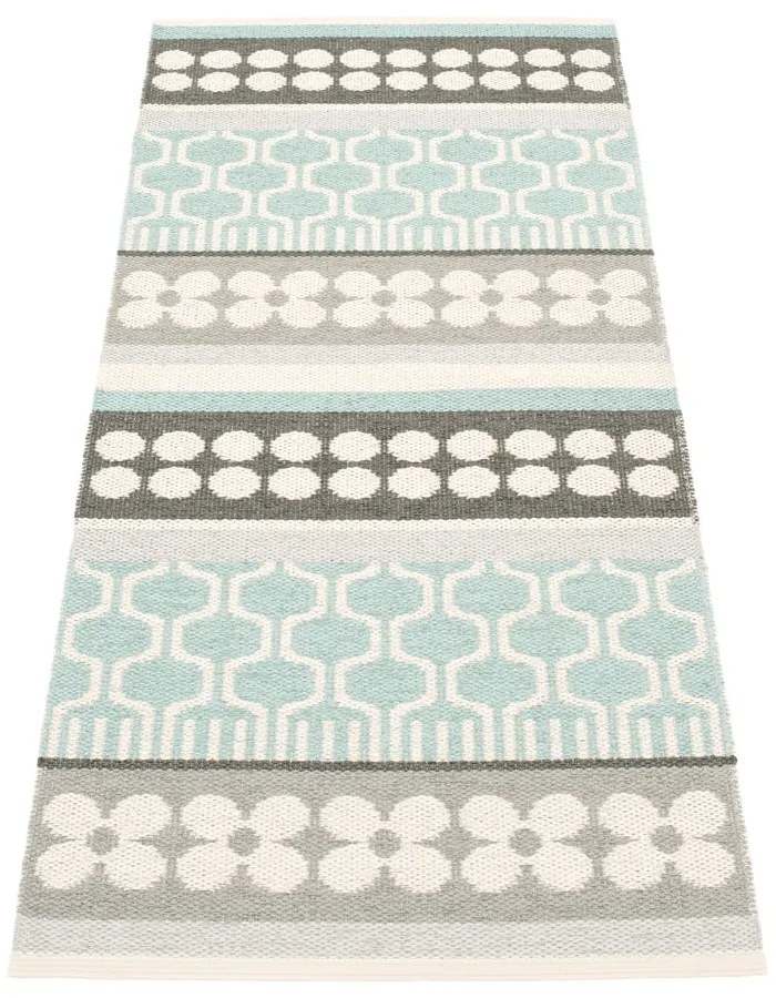 Сив и тюркоазен килим за открито и закрито 70x90 cm Asta Pale Turquoise – Pappelina