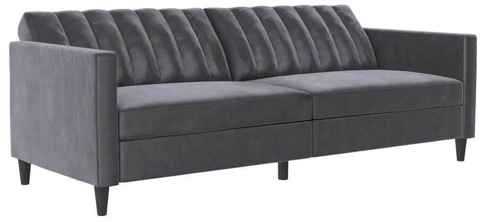 Сив кадифен диван 207 cm Celine – Støraa