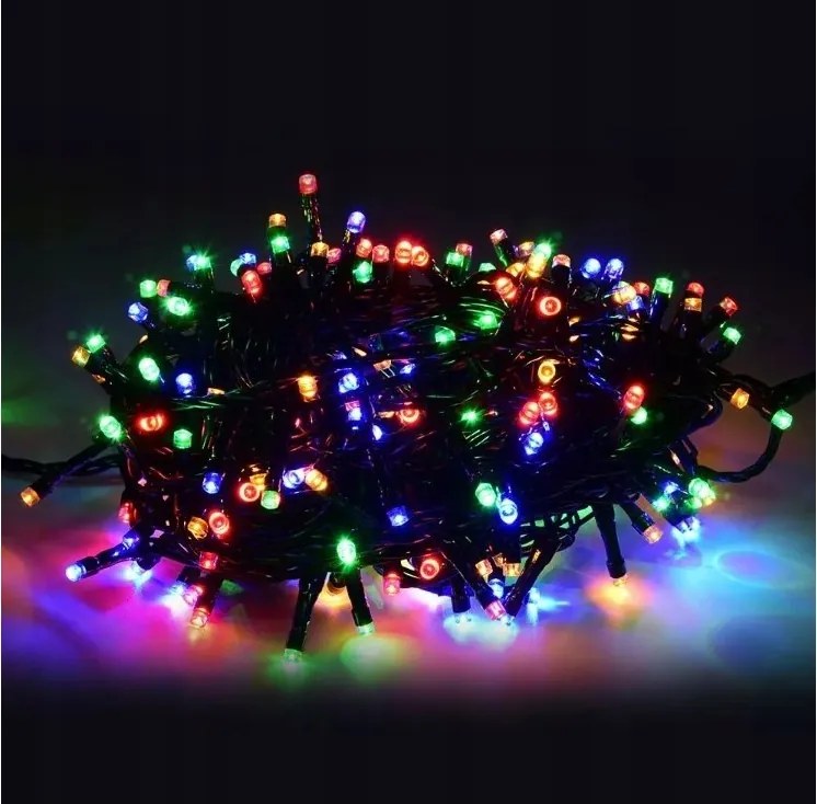 Коледни LED лампички за елха - многоцветни 200 LED/16 m