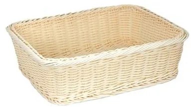 Водоустойчив панер PVC правоъгълен 32,5x26,5xh10см натурал GCC-(671375N-RE) - Horecano