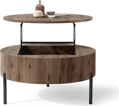 ФРИДА Елегантен Орех – МОДЕРНА ХОЛНА МАСА С ПОВДИГАЩ ПЛОТ И СКРИТО ПРОСТРАНСТВО ЗА СЪХРАНЕНИЕ