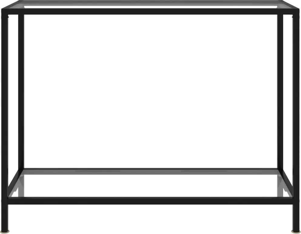 322835 vidaXL Конзолна маса, прозрачна, 100x35x75 cм, закалено стъкло