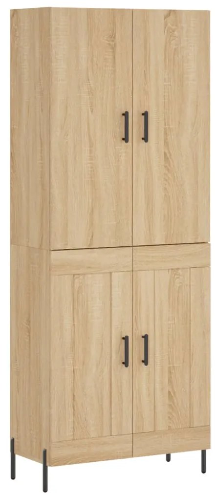 3195798 vidaXL Висок шкаф, дъб сонома, 69,5x34x180 см, инженерно дърво