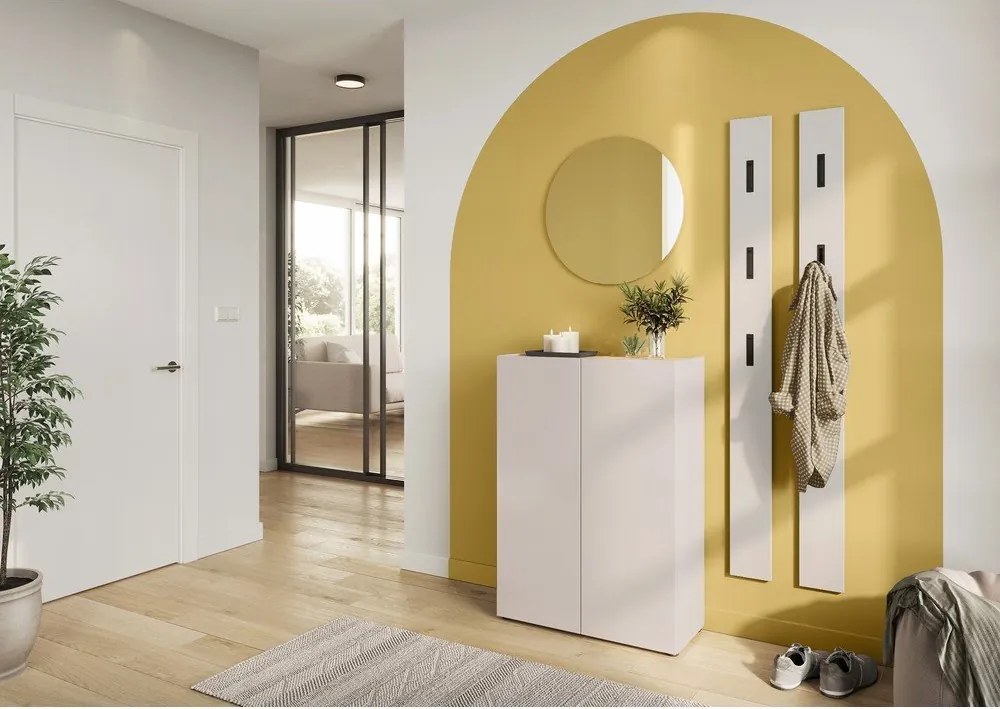 Кремаво шкафче с дъбов декор 74x105x33 cm Alviano – Germania