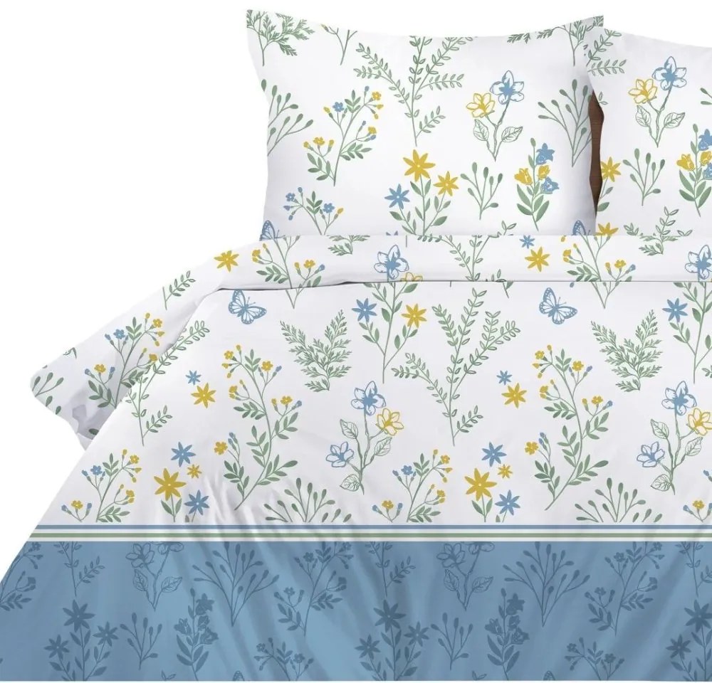 Премиум памучно спално бельо цветя от ливада Ширина: 220 см | Дължина: 200 см