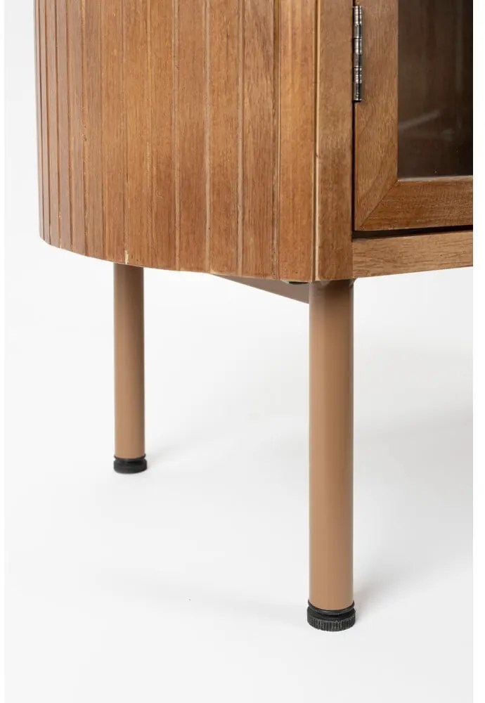 Витрина от масивно каучуково дърво в естествен цвят 100x80x38 cm Yaz – White Label