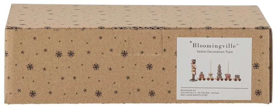 Дървен свещник с коледен мотив Vadim – Bloomingville