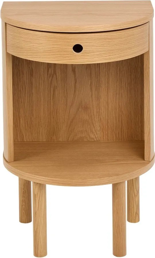 Нощно шкафче от декор от дъб в светло естествен цвят Paron – Actona