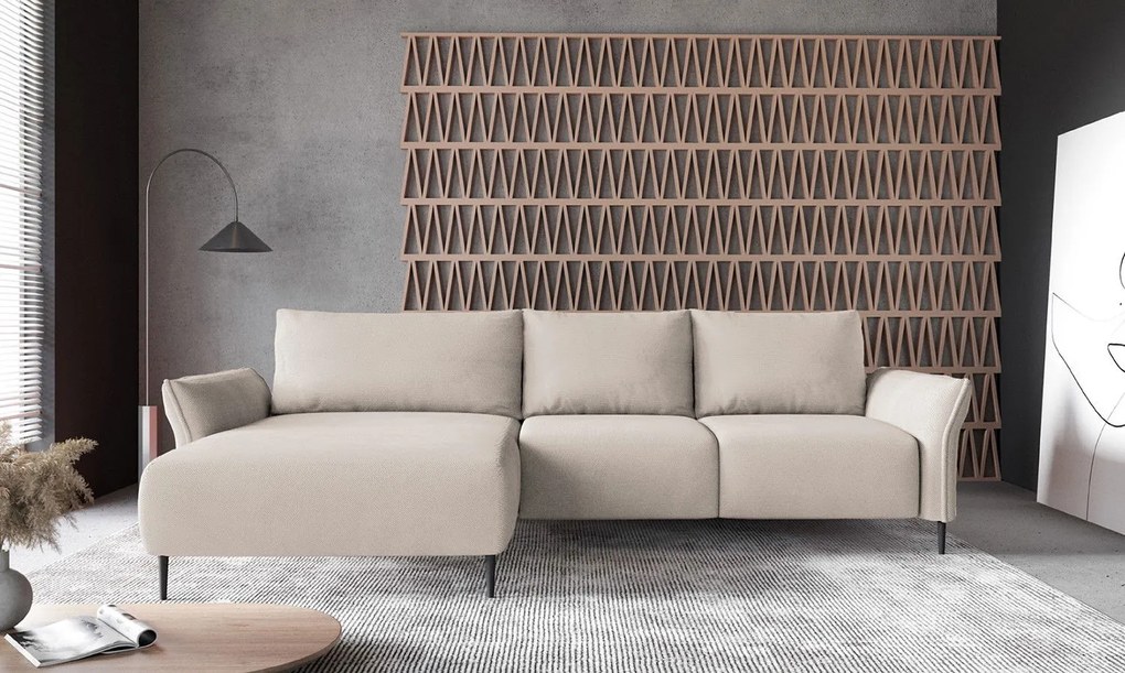 Ъглов диван Джозефин-бежов-ляв