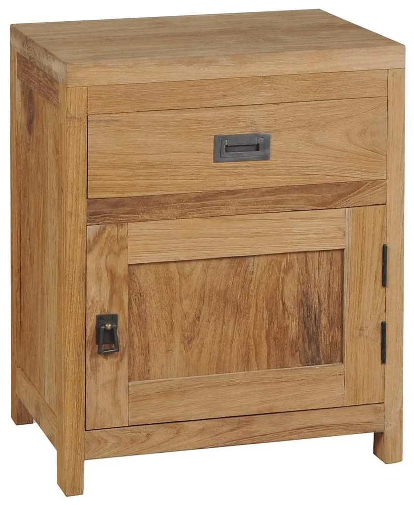 244484 vidaXL Нощно шкафче, тиково дърво масив, 40x30x50 см