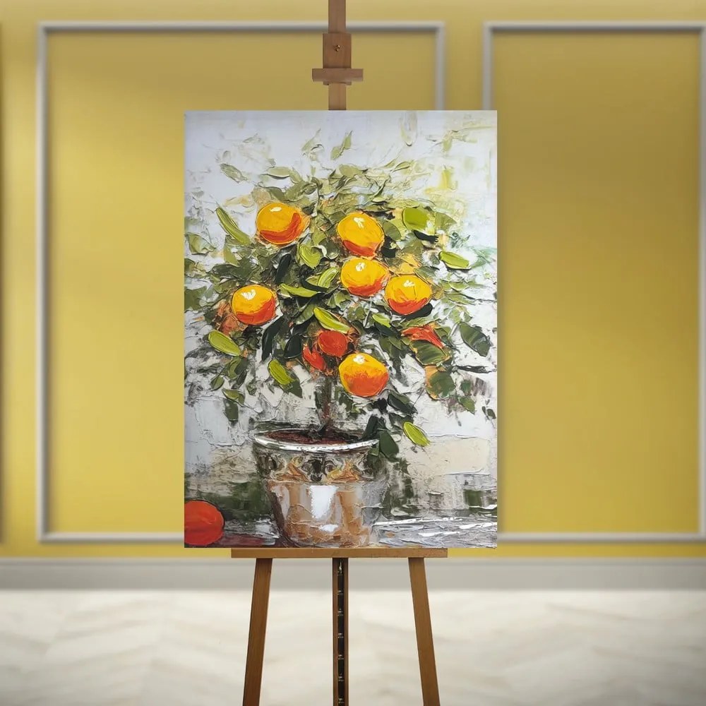 Картина с ръчно рисувани елементи 70x100 cm Oranges – Styler