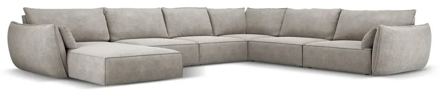Светлосив ъглов диван (десен ъгъл) Vanda - Mazzini Sofas