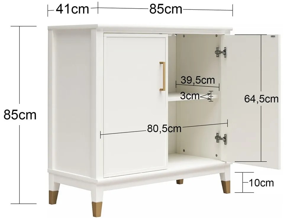 Розово шкафче 86x85x41 cm Westerleigh – CosmoLiving by Cosmopolitan