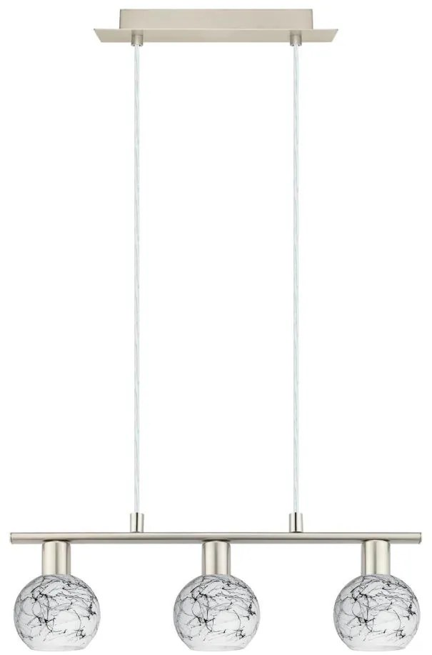 Eglo - LED полилей MY CHOICE 3xE14/4W/230V хром/бяло/черно