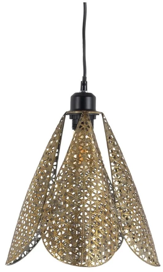 Висящо осветително тяло в златист цвят с метален абажур ø 24 cm – Ixia