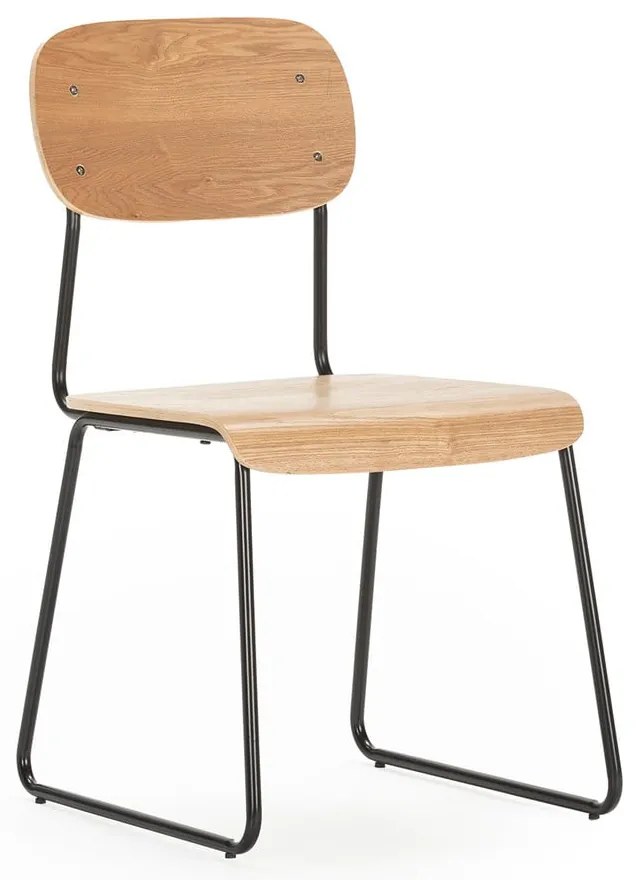 Трапезни столове в комплект от 2 бр. от декор от ясен в естествен цвят Aira – Marckeric