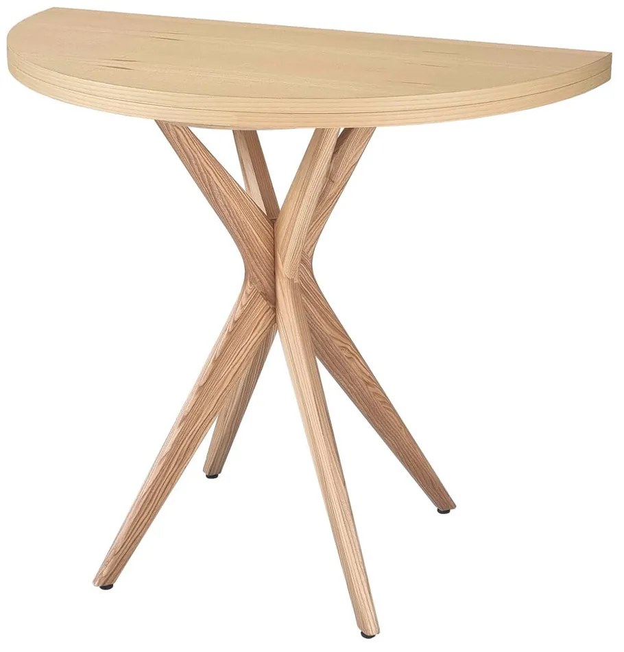 Кръгла сгъваема трапезна маса с ясенов плот 45x90 cm Jubi – Ragaba