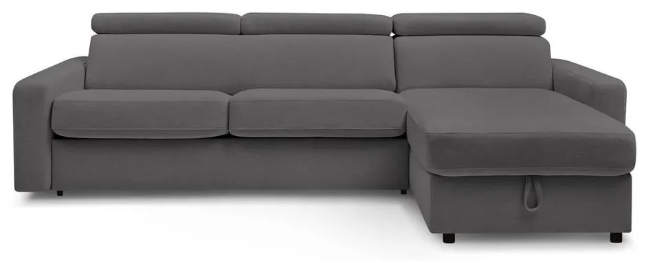 Тъмносив разтегателен ъглов диван (променлив) Monaco – Bobochic Paris