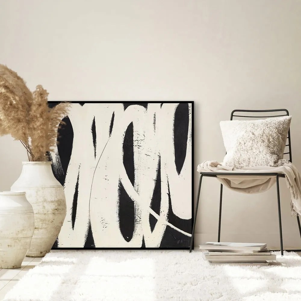 Ръчно рисувана картина 100x100 cm Spinning Around – Malerifabrikken