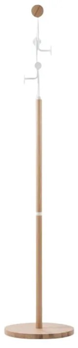 Подова етажерка от масивна дъбова дървесина с бели детайли Hook - Gazzda